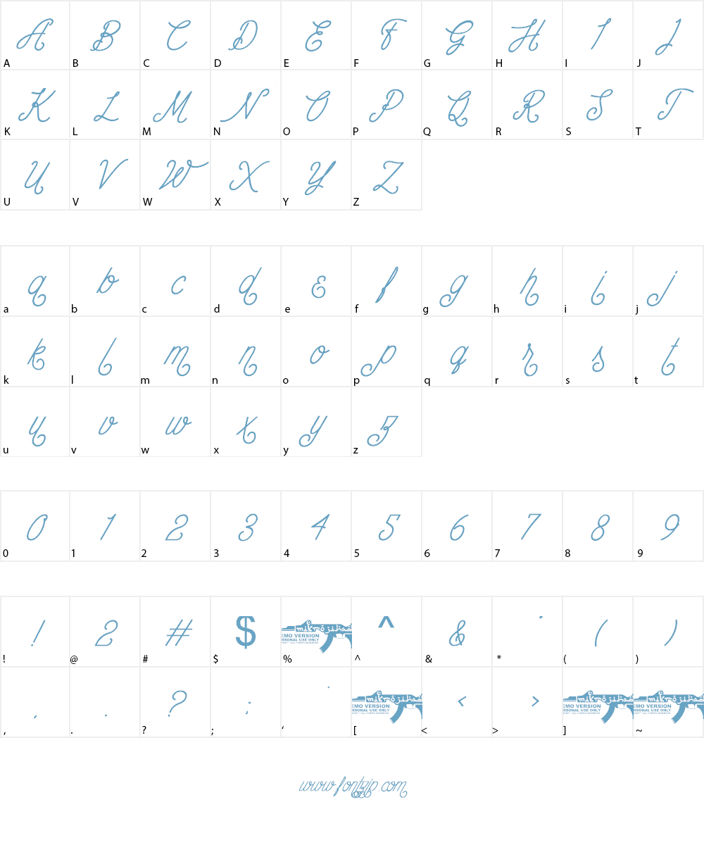 The Wahhabi Script Font Character